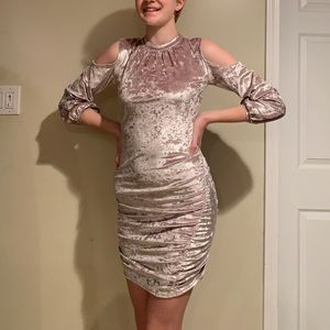 Express Bodycon Crushed Velvet Dress